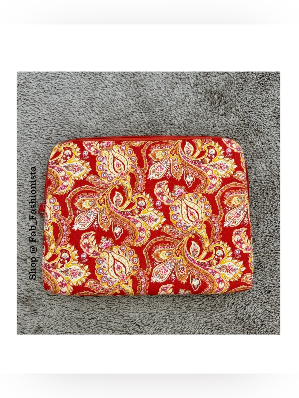 Paisley cotton zip case